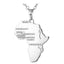 Africa Map Pendant Chain Necklace Pendant Necklaces U 7 Official Store Platinum Plated China