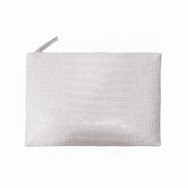Alligator Leather Envelope Shaped Clutch Bag for Women Clutches HuiHan Trading Co.,Ltd. Store WHITE (30cm<Max Length<50cm)