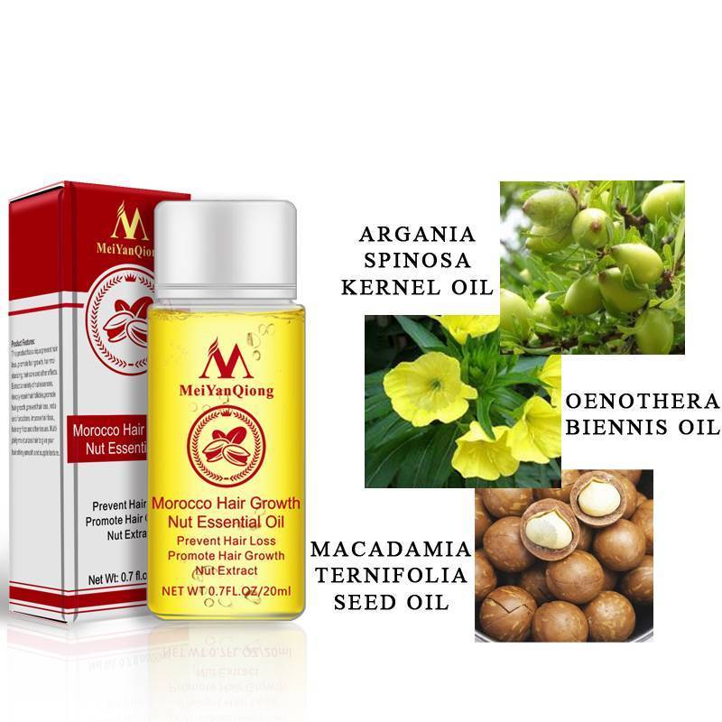 Anti Hair Loss Morocco Nuts Hair Growth Essence Hair & Scalp Treatments MeiYanQiong Official Store