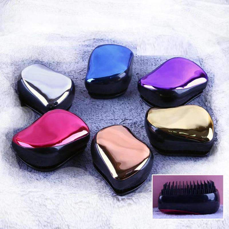 Anti-static Hair Comb Detangling Electroplate Massager Combs Go Beautiful Store