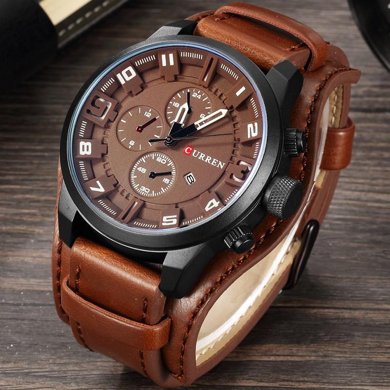Army Leather Sports Wrist Watch Quartz Watches VANA Trade
