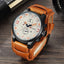 Army Leather Sports Wrist Watch Quartz Watches VANA Trade Orange White
