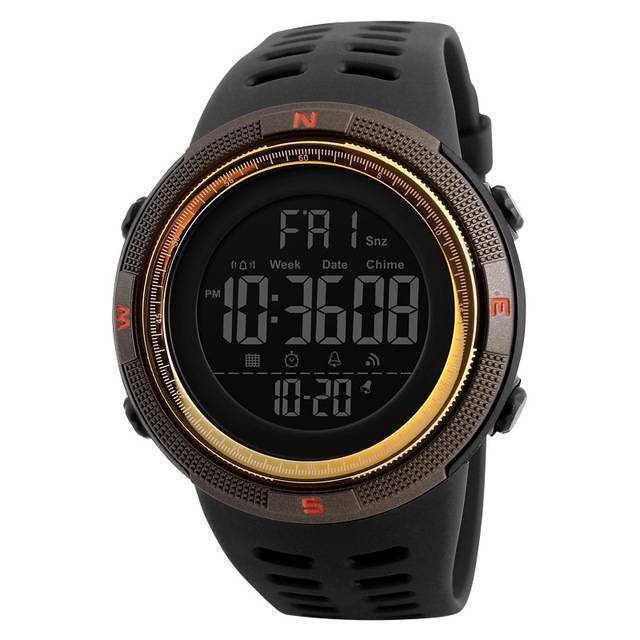 Army Outdoor Sports Wristwatch Digital Watches Skmei Focalprice Watch Store Brown Gold