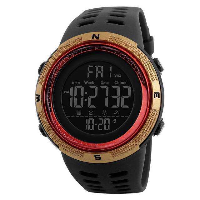 Army Outdoor Sports Wristwatch Digital Watches Skmei Focalprice Watch Store Gold Red