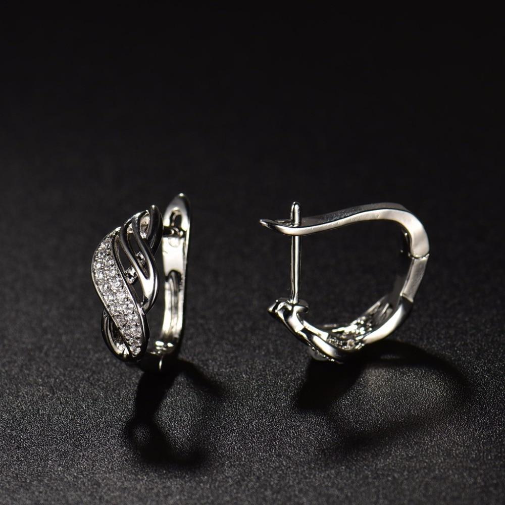 Austrian Crystal Hoop Delicate Earrings Hoop Earrings XIAGAO Official Store