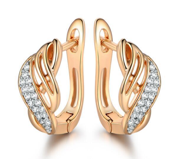 Austrian Crystal Hoop Delicate Earrings Hoop Earrings XIAGAO Official Store gold platinum