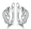 Austrian Crystal Hoop Delicate Earrings Hoop Earrings XIAGAO Official Store white plated