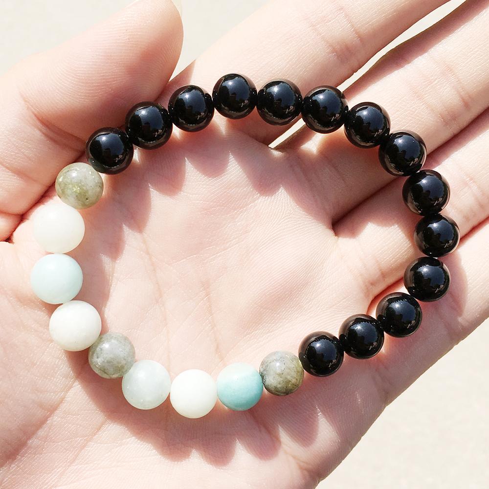 Beaded Intention Bracelet Crystal Jewelry Healing Shungite EMF Protection Strand Bracelets Ruberthen Official Store