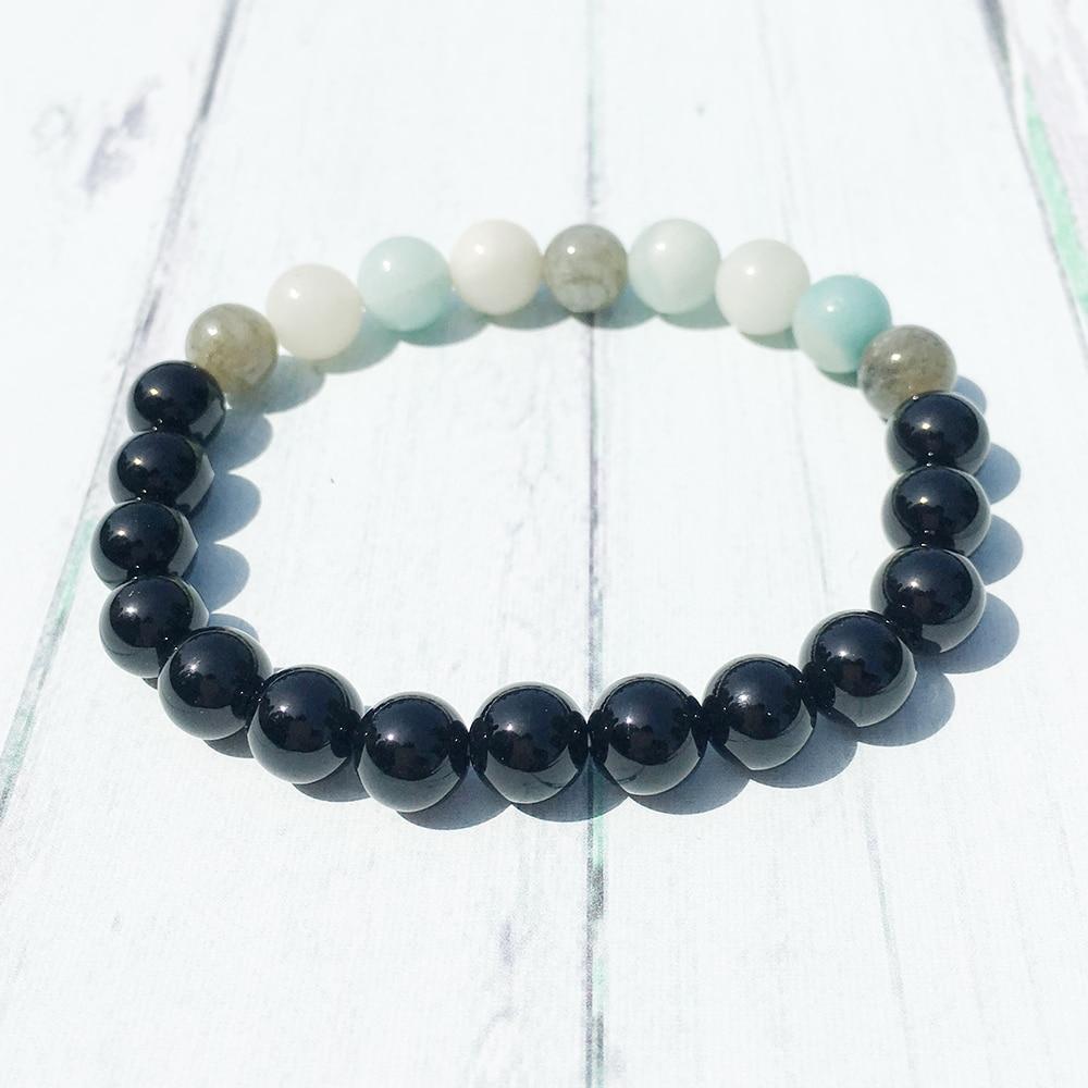 Beaded Intention Bracelet Crystal Jewelry Healing Shungite EMF Protection Strand Bracelets Ruberthen Official Store