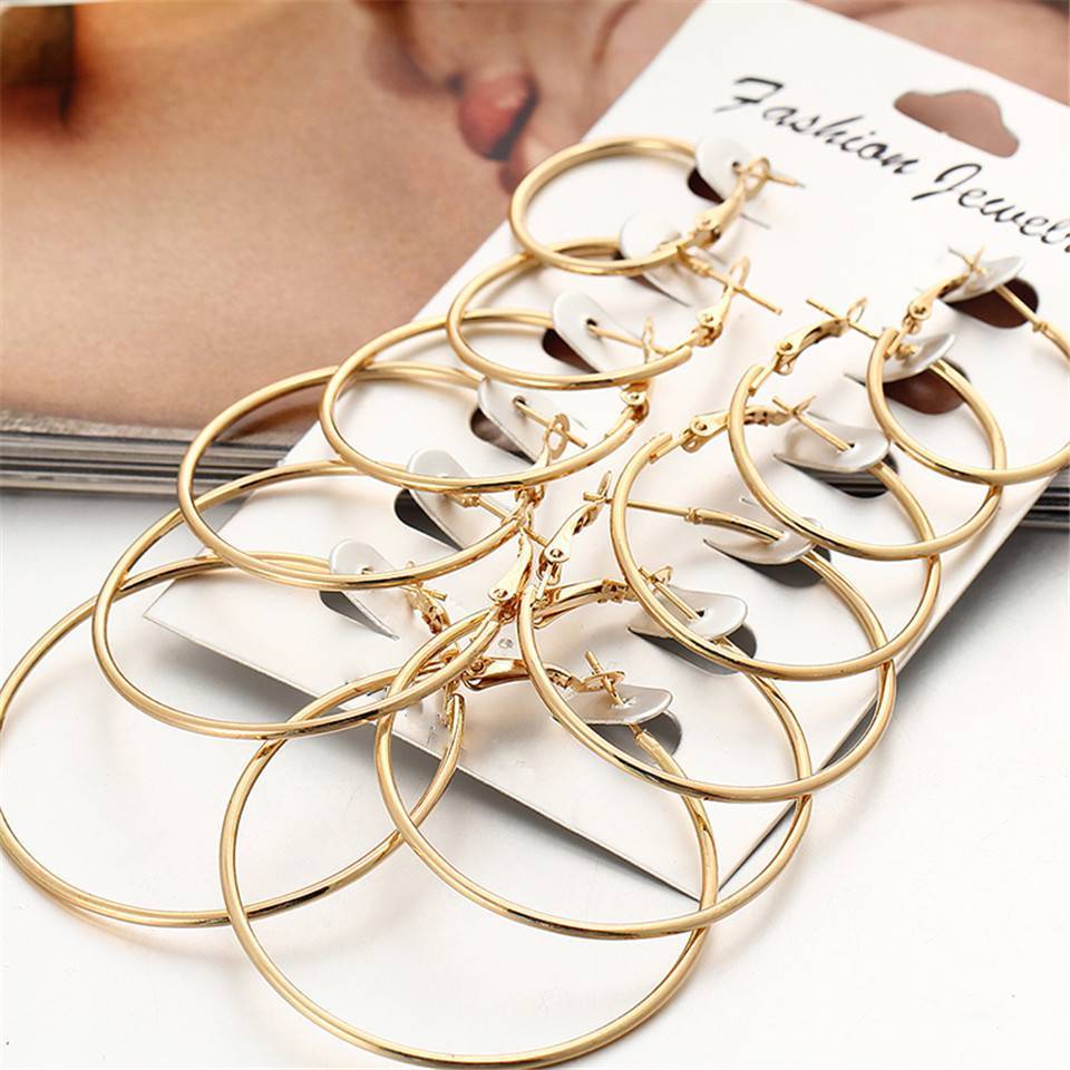 Big Circle Punk Hoop Earings Hoop Earrings Sparkling Sparks Store