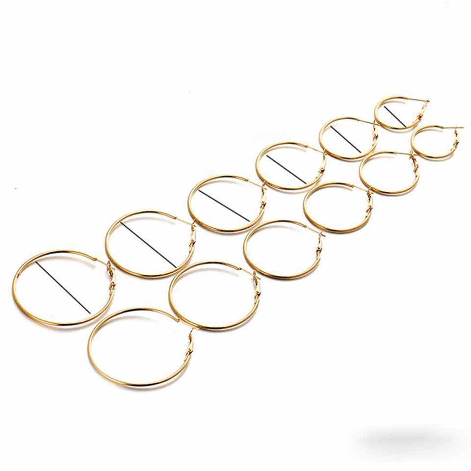 Big Circle Punk Hoop Earings Hoop Earrings Sparkling Sparks Store