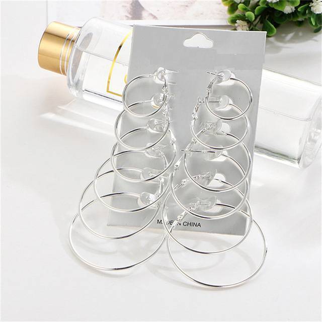 Big Circle Punk Hoop Earings Hoop Earrings Sparkling Sparks Store E025098D