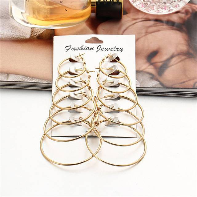 Big Circle Punk Hoop Earings Hoop Earrings Sparkling Sparks Store E025099D