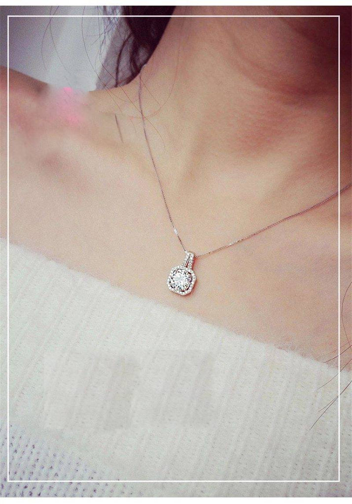 Big CZ Crystal Stone Necklace Chain Necklaces PATICO Official Store