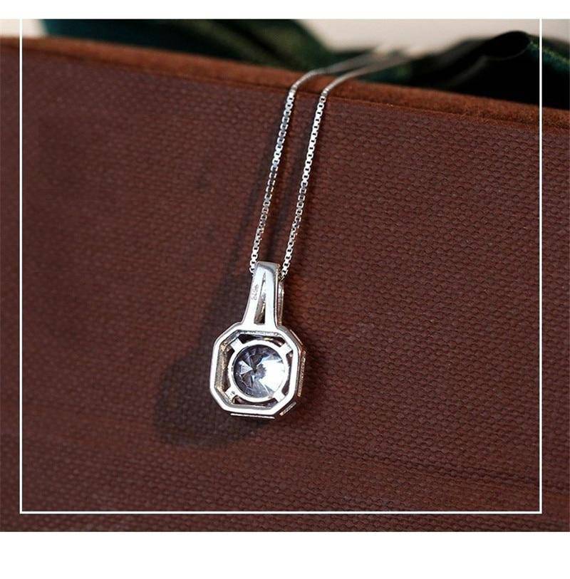 Big CZ Crystal Stone Necklace Chain Necklaces PATICO Official Store