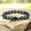 Black Hematite Bead Strand Bracelet For Men With Crown Strand Bracelets HelloLeo
