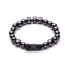 Black Hematite Bead Strand Bracelet For Men With Crown Strand Bracelets HelloLeo