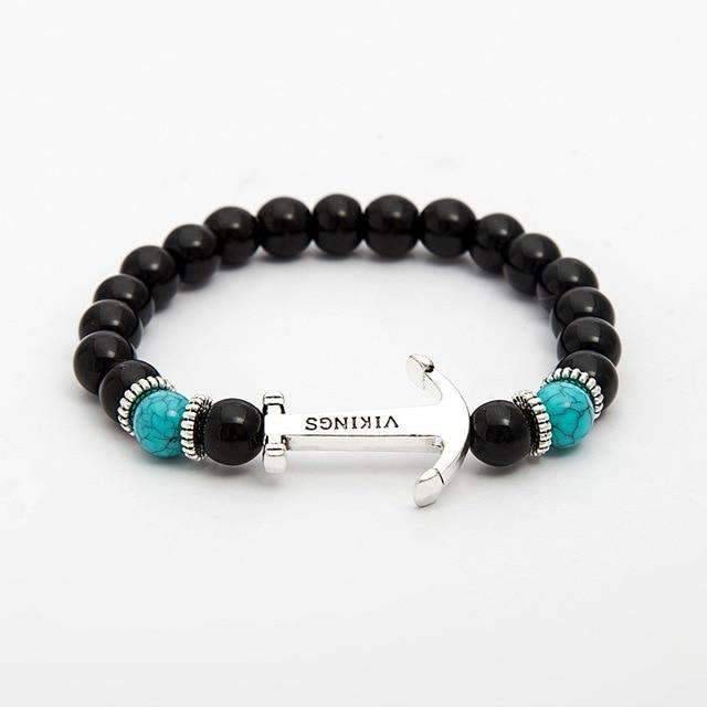 Black Hematite Bead Strand Bracelet For Men With Crown Strand Bracelets HelloLeo B0200309