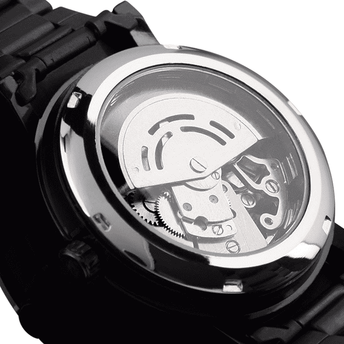 Black Skeleton Design Antique Automatic Men’s Mechanical Watch Mechanical Watches Chinese Watch factory