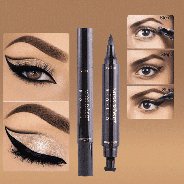 Black Stamp Waterproof Double-ended Eyeshadow and Eyeliner Eye Shadow & Liner Combination SD Store