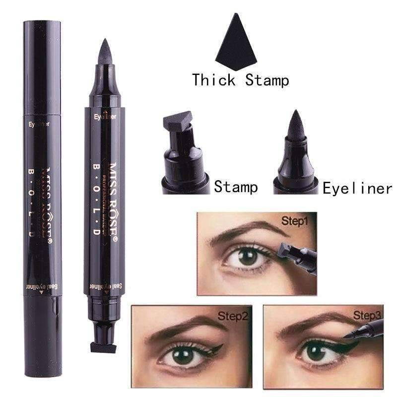 Black Stamp Waterproof Double-ended Eyeshadow and Eyeliner Eye Shadow & Liner Combination SD Store