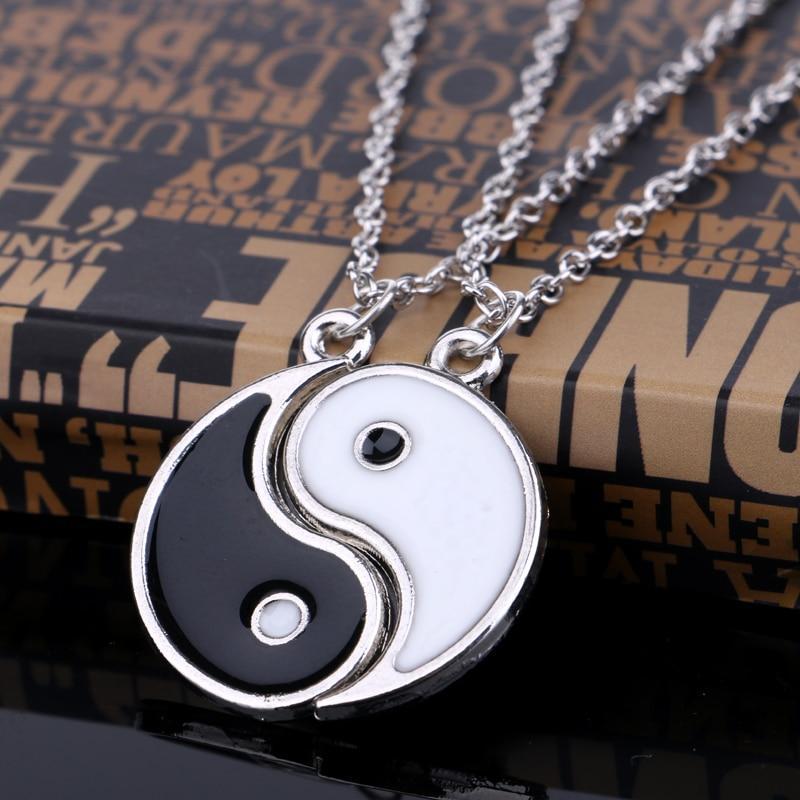 Black White Best Friends Necklace Pendant Necklaces Fashion Market Co., Ltd.