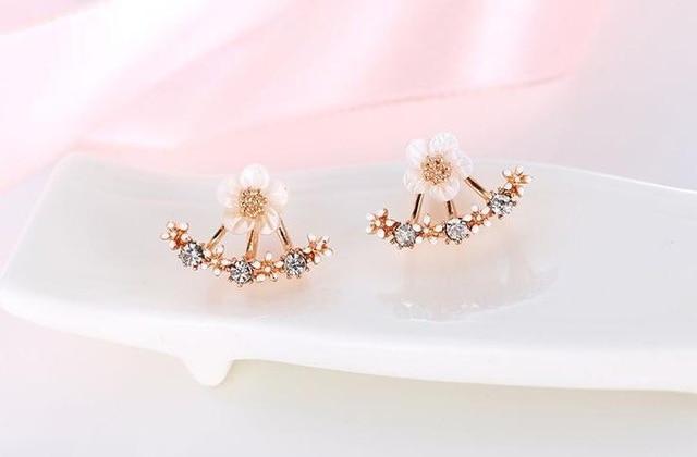 Blossoms Flower Shaped Stud Earrings for Women Stud Earrings SMJEL Official Store