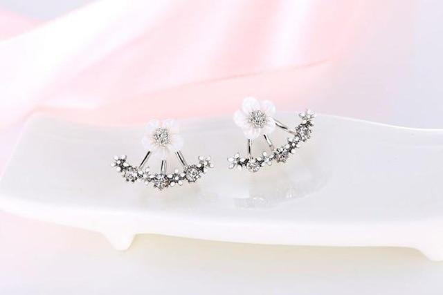Blossoms Flower Shaped Stud Earrings for Women Stud Earrings SMJEL Official Store