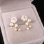 Blossoms Flower Shaped Stud Earrings for Women Stud Earrings SMJEL Official Store Gold ED143