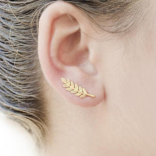 Blossoms Flower Shaped Stud Earrings for Women Stud Earrings SMJEL Official Store Gold ED213