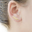 Blossoms Flower Shaped Stud Earrings for Women Stud Earrings SMJEL Official Store Gold ED213