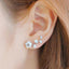 Blossoms Flower Shaped Stud Earrings for Women Stud Earrings SMJEL Official Store Silver ED143