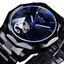 Blue Ocean Geometry Design Transparent Men's Mechanical Watch Mechanical Watches GMT