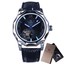 Blue Ocean Geometry Design Transparent Men's Mechanical Watch Mechanical Watches GMT Blue with Box