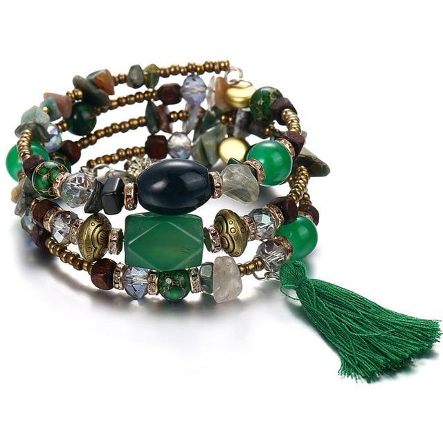 Bohemian Resin Stone Bead Bracelets for Women Strand Bracelets 17KM Official Store FCS50960