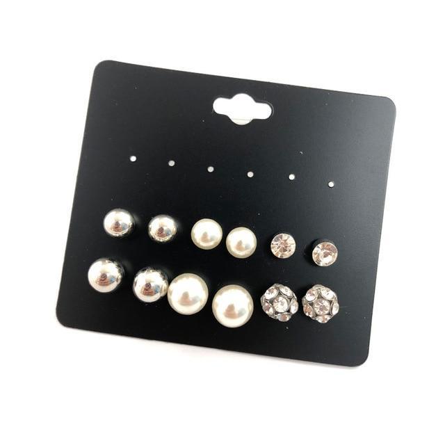 Brincos Mixed Crystal Stud Earrings Stud Earrings DanZe Accessories Store E0120