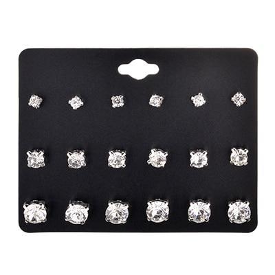 Brincos Mixed Crystal Stud Earrings Stud Earrings DanZe Accessories Store E0874