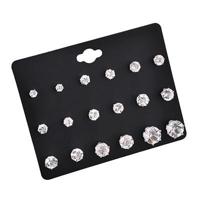 Brincos Mixed Crystal Stud Earrings Stud Earrings DanZe Accessories Store E0903-2