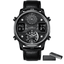 Business Chronograph Luminous Leather Strap Men's Quartz Watch Quartz Watches KAT-WACH Official Store KT720blackB