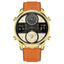 Business Chronograph Luminous Leather Strap Men's Quartz Watch Quartz Watches KAT-WACH Official Store KT720gold