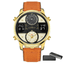 Business Chronograph Luminous Leather Strap Men's Quartz Watch Quartz Watches KAT-WACH Official Store KT720goldB