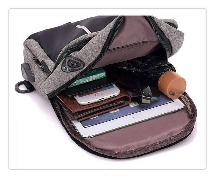 Business Style Oxford Solid Shoulder Crossbody Bag for Men Crossbody Bags Fengdong Company Store
