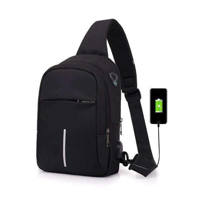 Business Style Oxford Solid Shoulder Crossbody Bag for Men Crossbody Bags Fengdong Company Store black