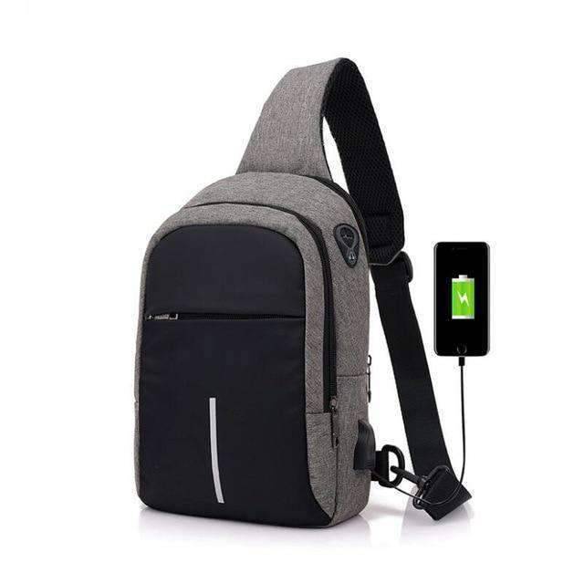 Business Style Oxford Solid Shoulder Crossbody Bag for Men Crossbody Bags Fengdong Company Store dark grey