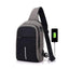 Business Style Oxford Solid Shoulder Crossbody Bag for Men Crossbody Bags Fengdong Company Store dark grey