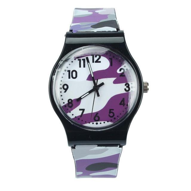 Camouflage Rubber Children Watches Children's Watches Shenzhen Sunshine Wholesale Co.,Ltd Purple