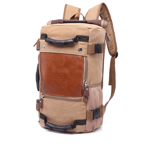 Canvas Polyester Travel Luggage Backpack for Male Backpacks HCSJbuying Store khaki