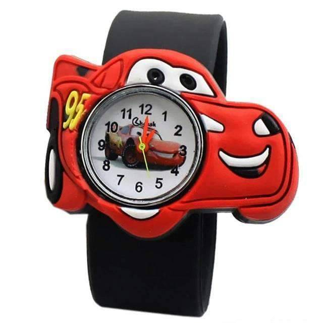Cartoon Car Silicone Tape Patted Quartz Children’s Watch Children's Watches Li You 's Store Black
