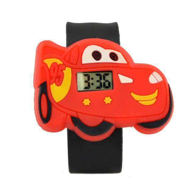 Cartoon Car Silicone Tape Patted Quartz Children’s Watch Children's Watches Li You 's Store digital black