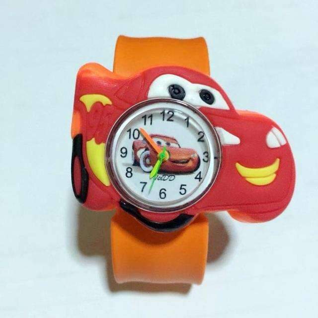 Cartoon Car Silicone Tape Patted Quartz Children’s Watch Children's Watches Li You 's Store orange